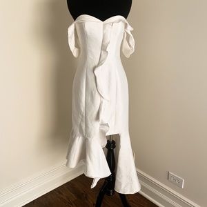 ONE OF A KIND Keepsake White Asymmetric Dress